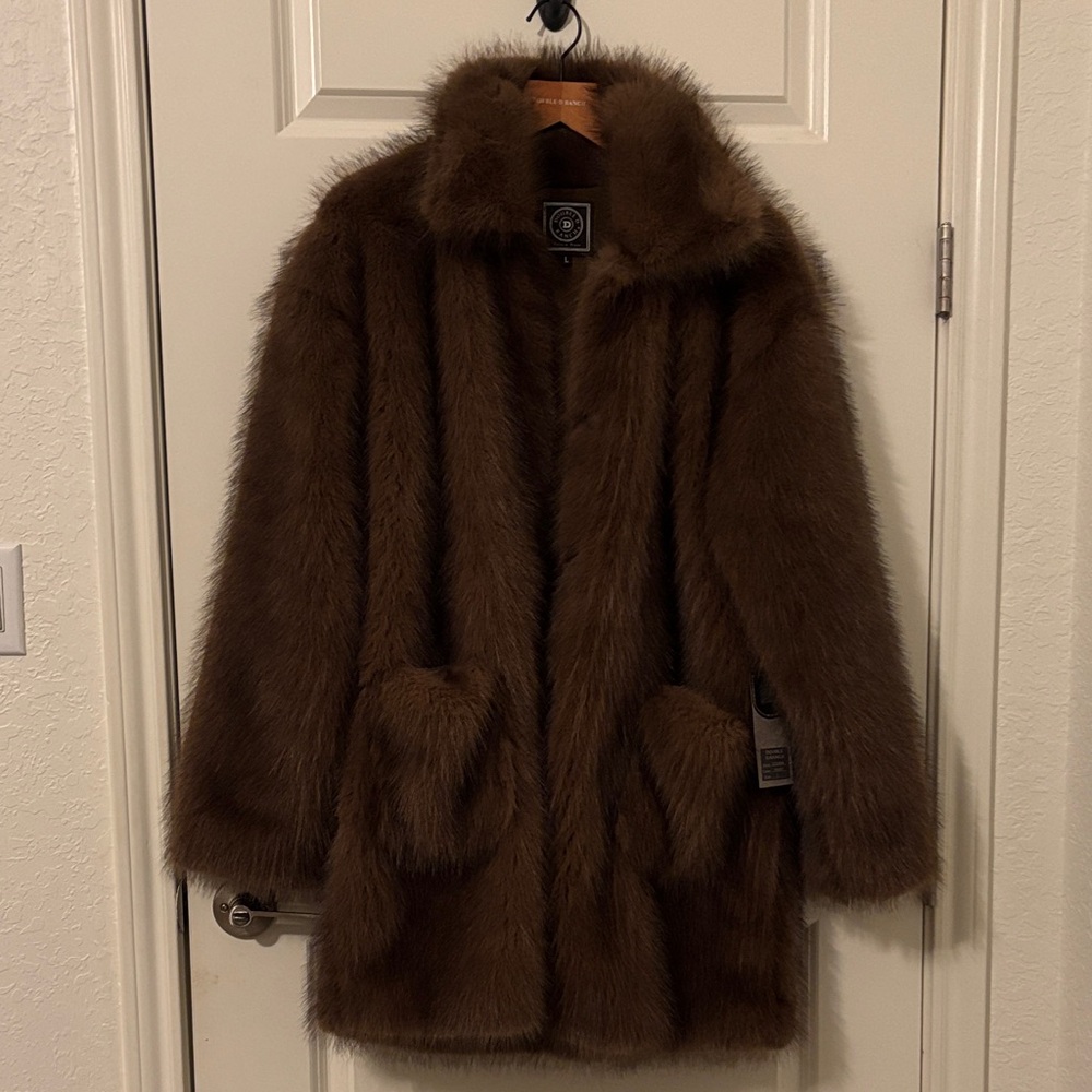 Double D Ranch Rich Brown faux fur Jacket